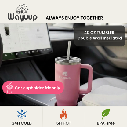 Wayuup 40oz Tumbler – Flamingo