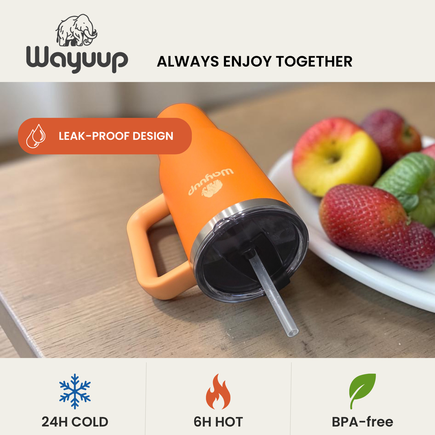 Wayuup 40oz Tumbler – Tiger